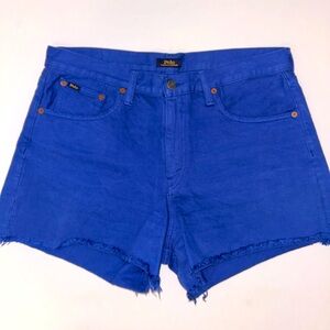 Polo Ralph Lauren Crosby Relaxed Short cobalt blue cut off denim shorts‎ size 30